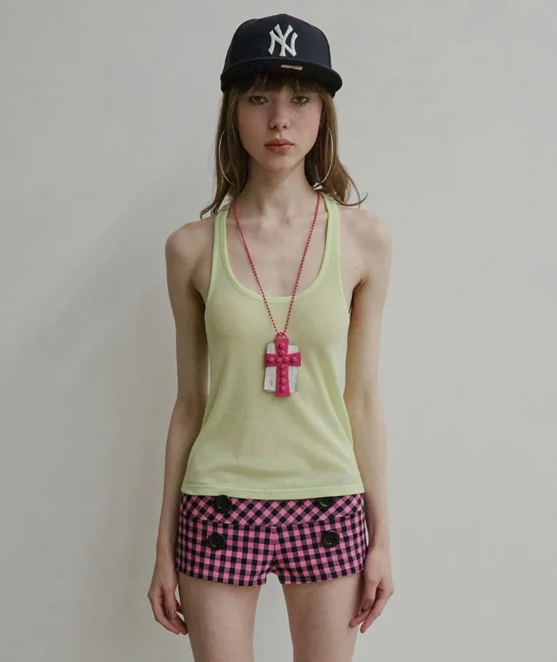 스컬프터 Cross Stud Strap Wallet Pink 상품이미지2