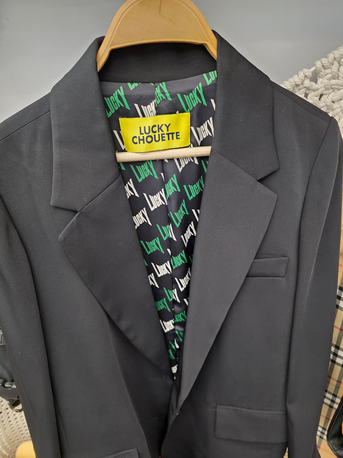 럭키 슈에뜨 싱글자켓 블랙 36 상품이미지2