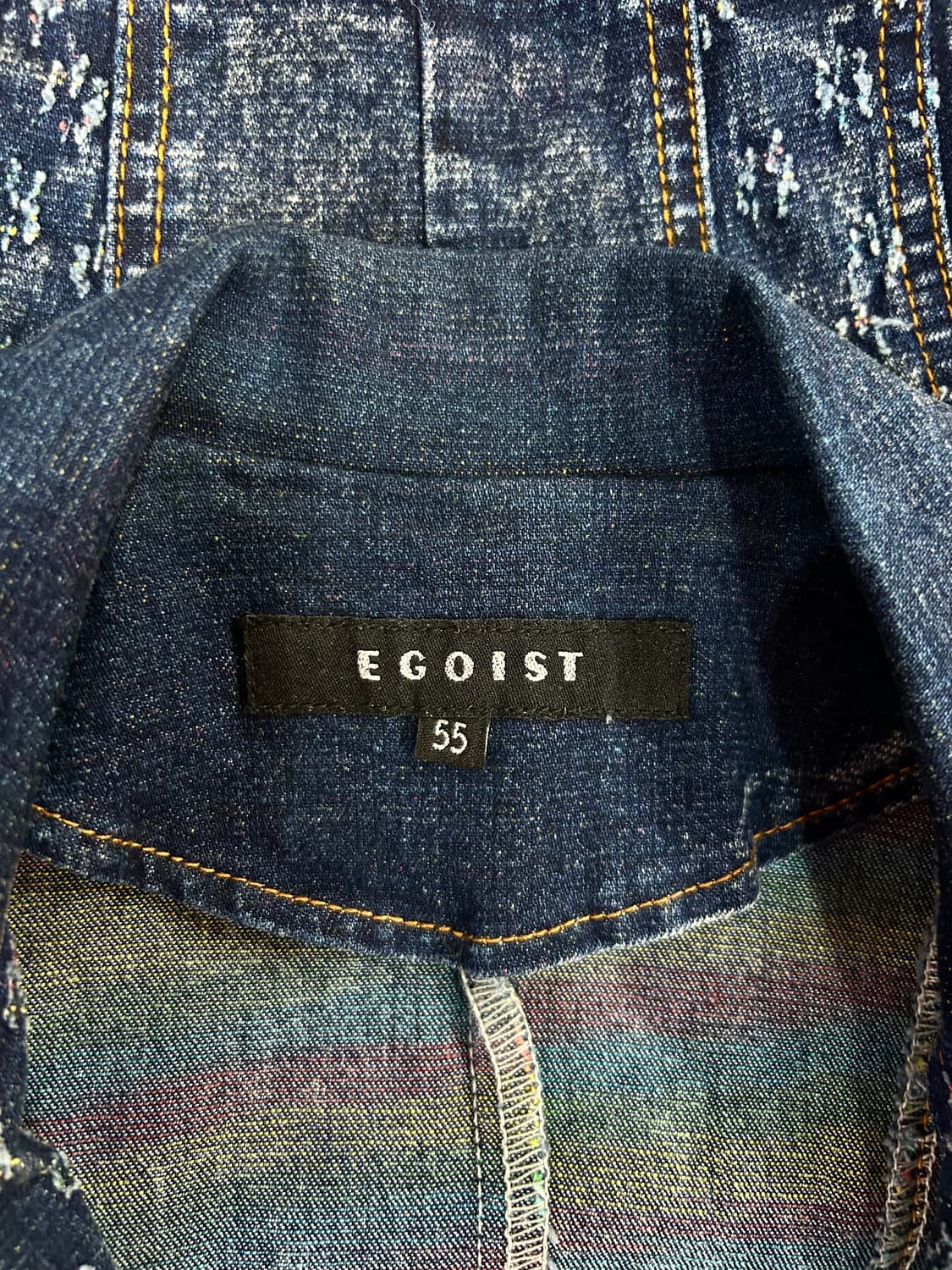 egoist denim jacket 에고이스트 데님 라이더 자켓 상품이미지5