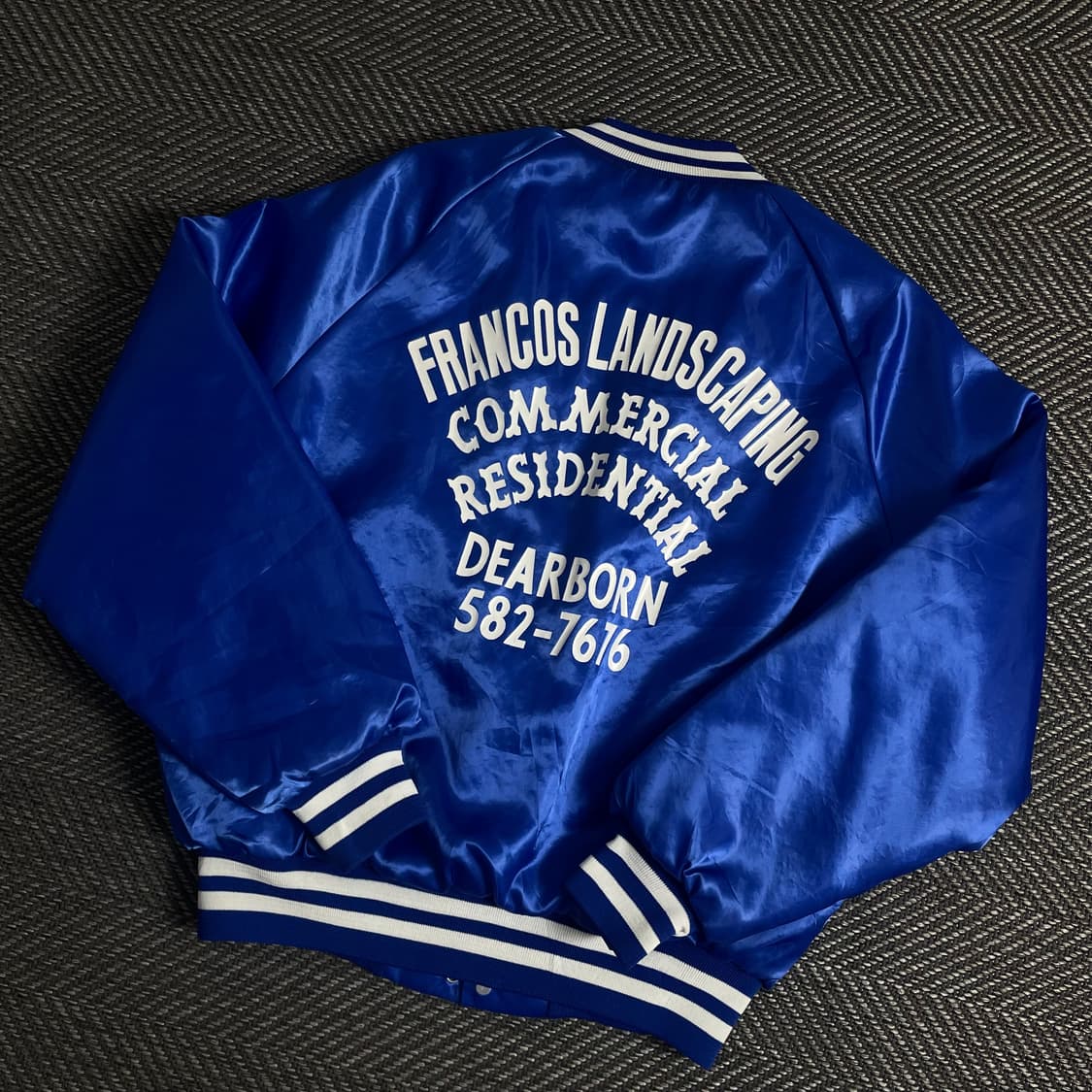 USA 빈티지 레터링 올드스쿨 새틴 바시티 자켓y 3589 상품이미지1