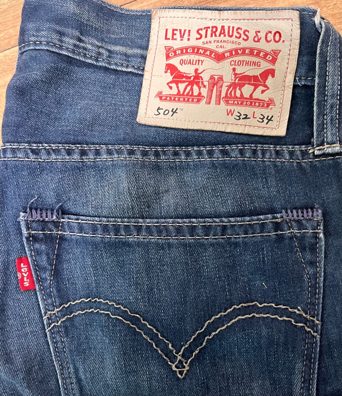 리바이스 504 데님 팬츠 W32 L34 상품이미지3