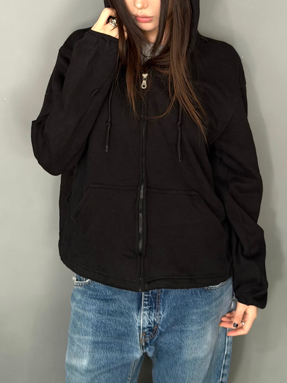할리데이비슨 후드집업 블랙 상품이미지3