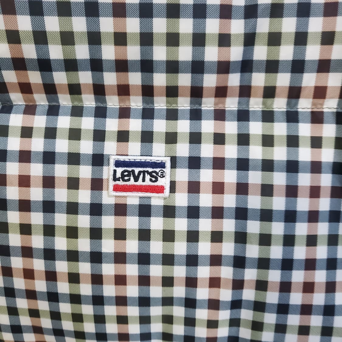 리바이스 채크 패턴 후드 덕다운 패딩  상품이미지3