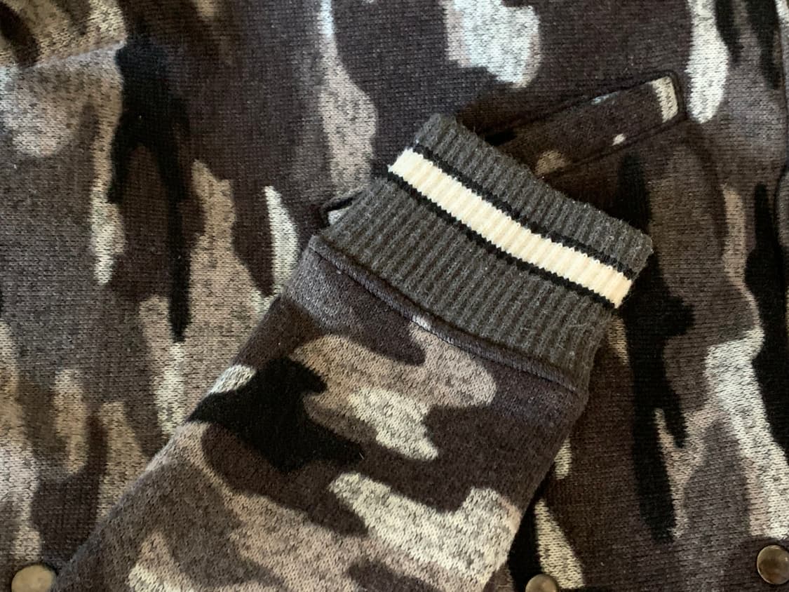 빈티지 카모 니트 자켓 팔아요 착샷있음!! 상품이미지3