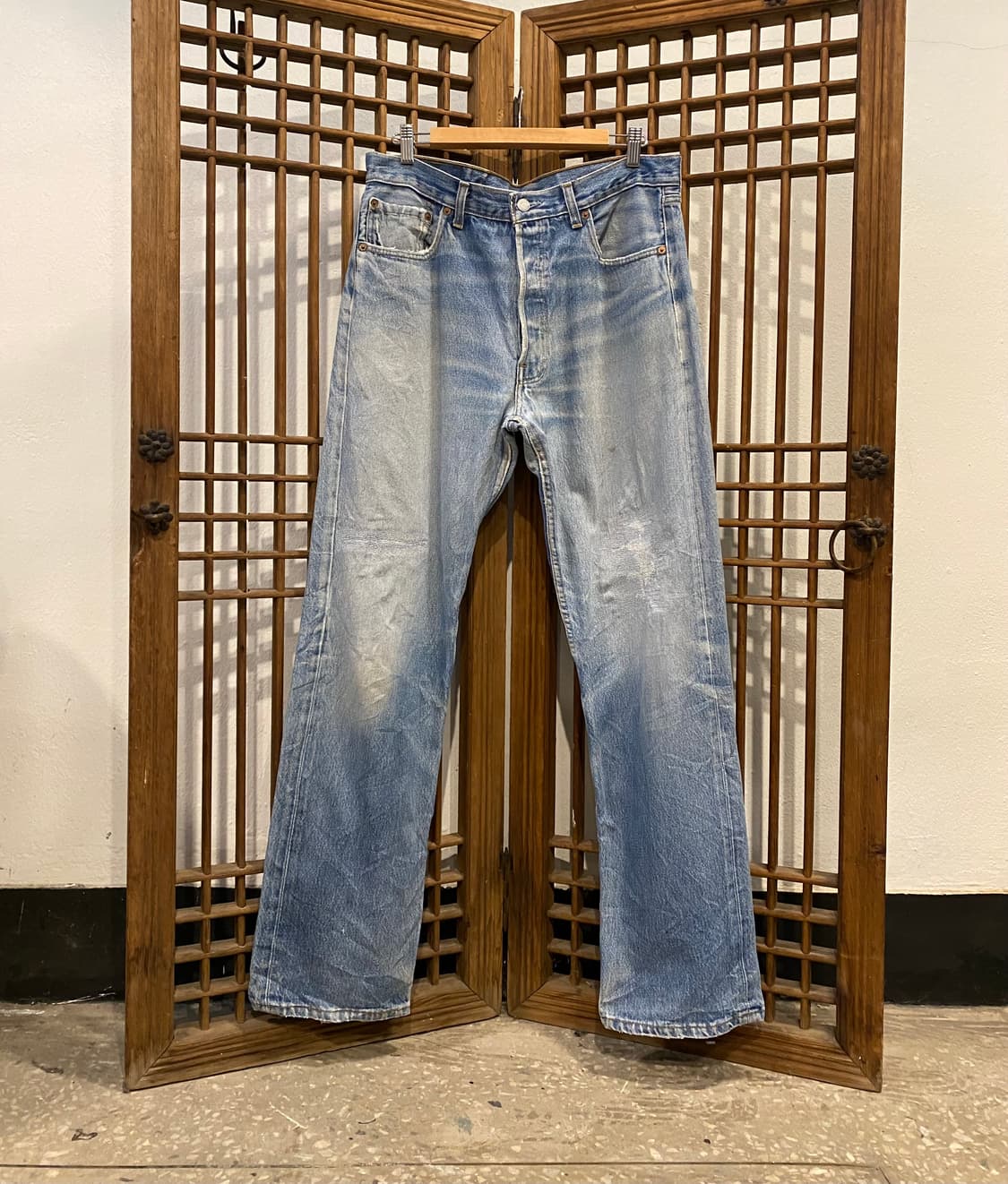 90S 리바이스 501 USA 데님 팬츠 34“ 상품이미지1