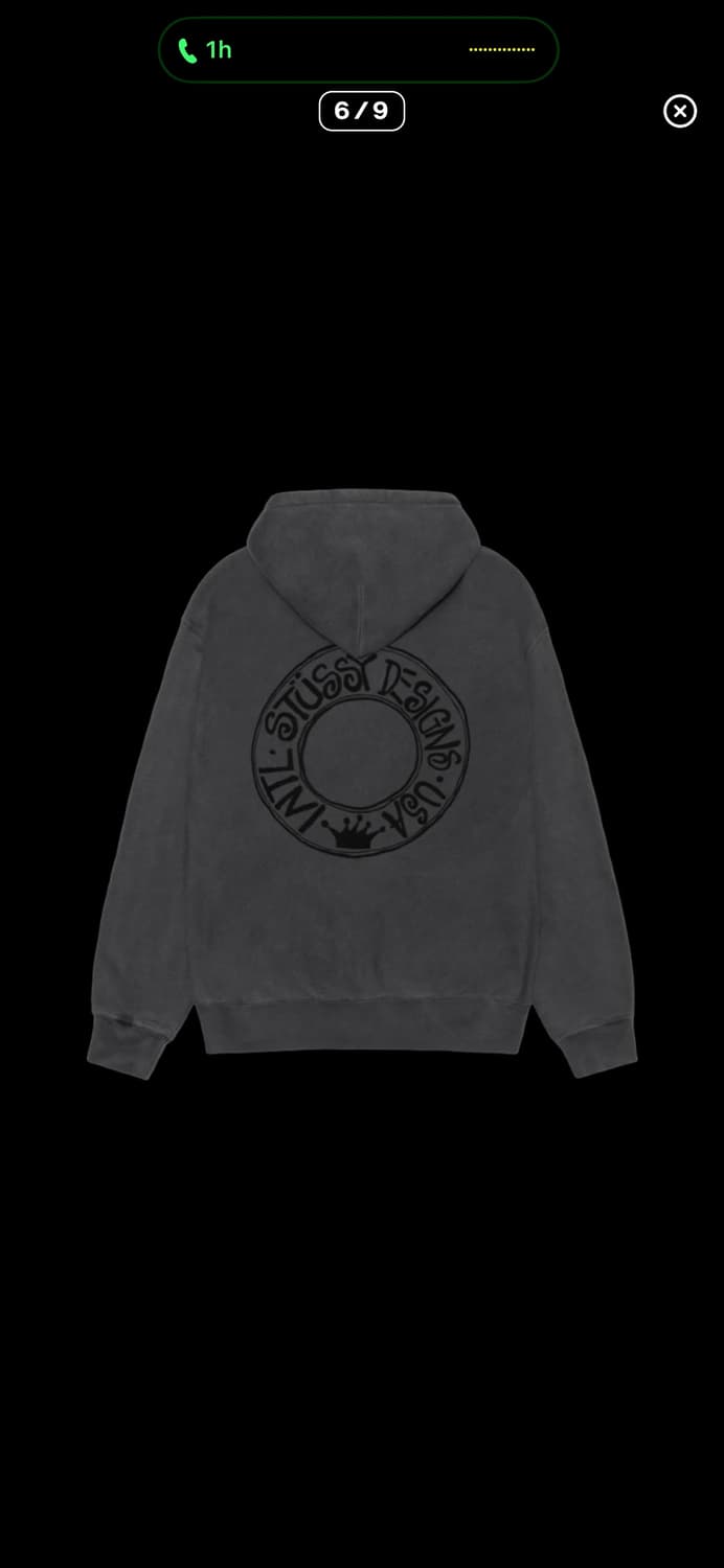 M) 스투시 부아나 피그먼트 후드집업 상품이미지1