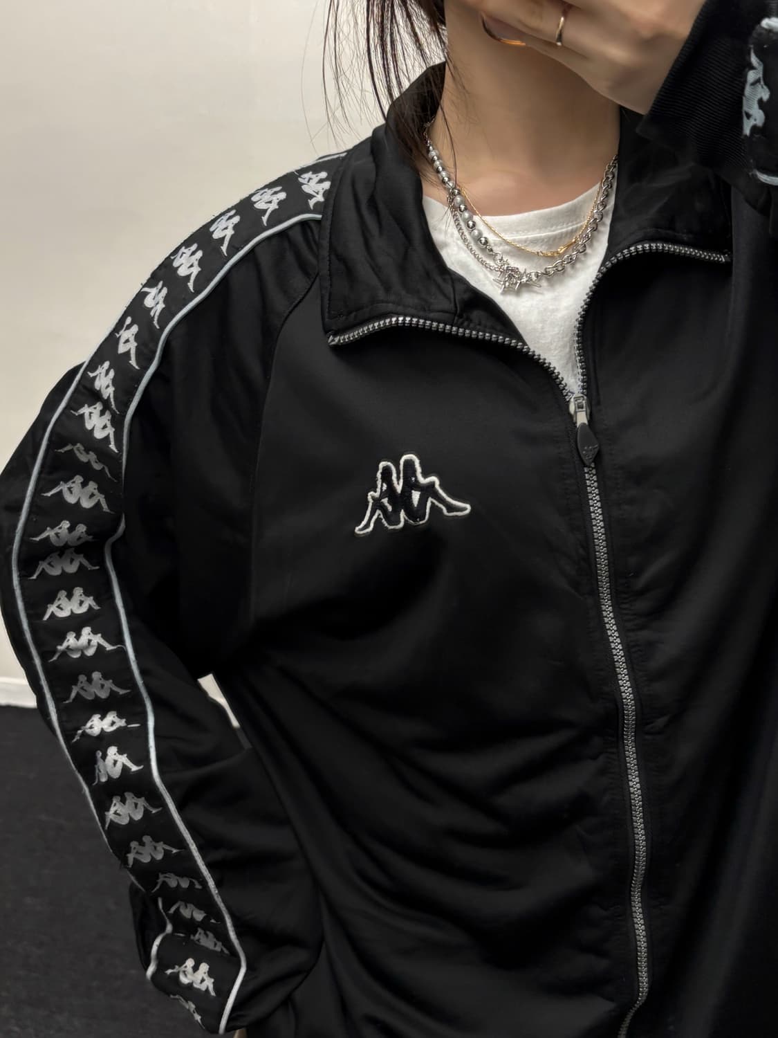 카파 00s 사이드라인 블랙 트랙탑 져지 상품이미지3