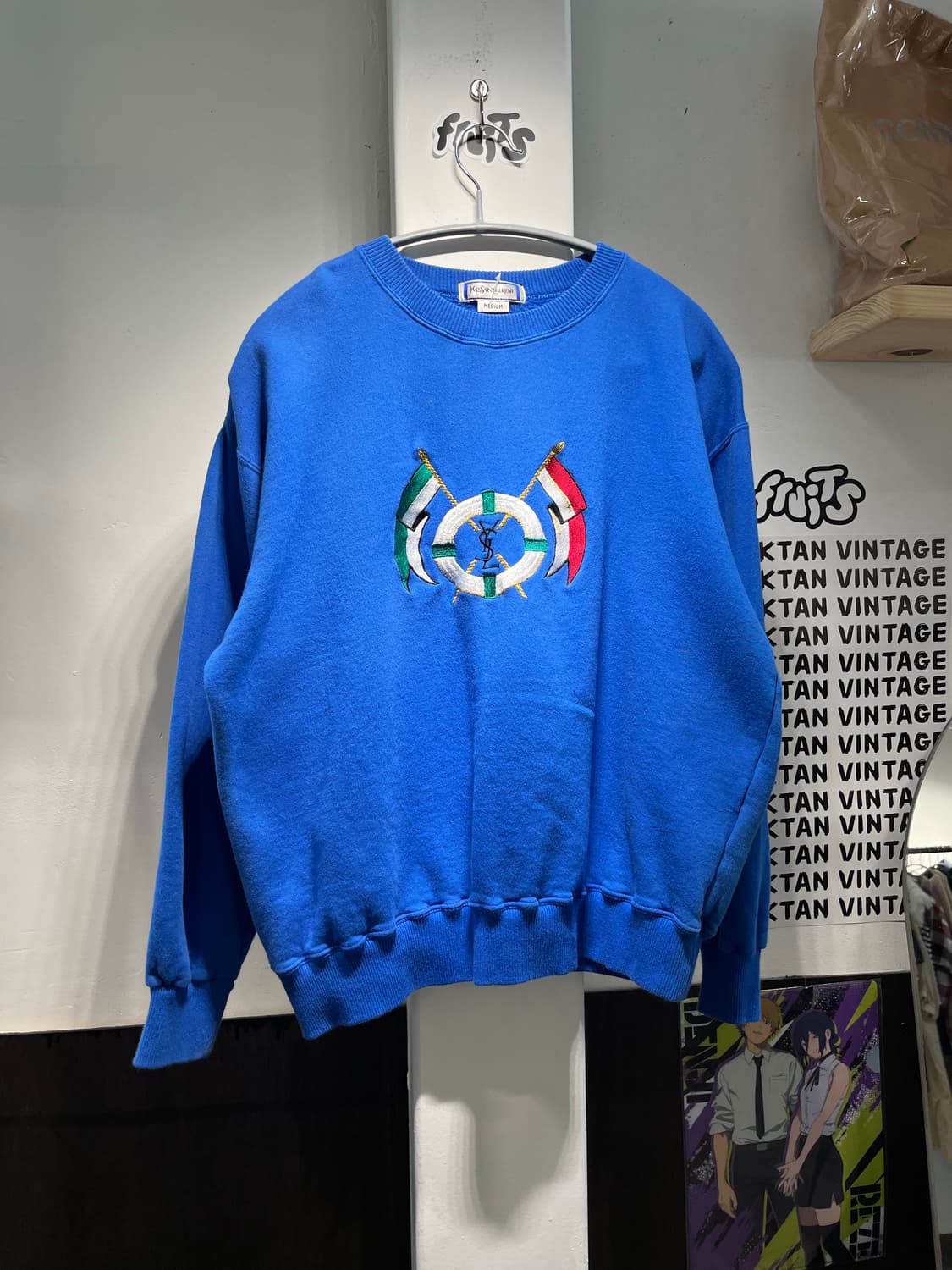 90s 입생로랑 빅로고 맨투맨 상품이미지1