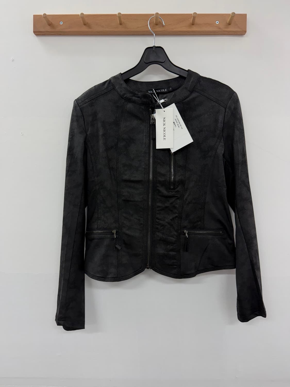 닉앤니콜 레더 집업 자켓 상품이미지1