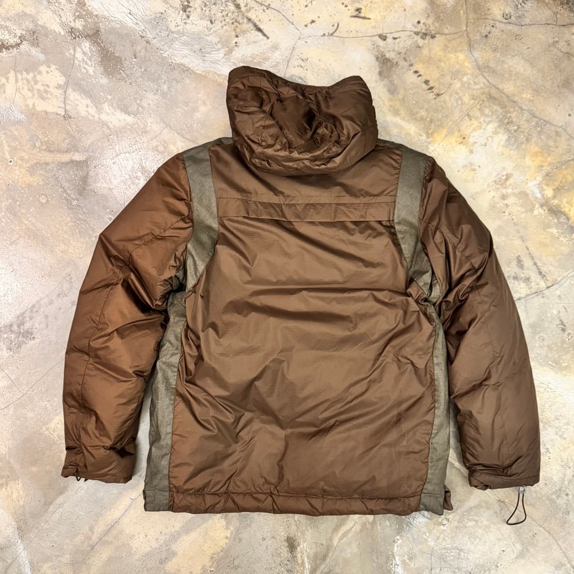 디젤 후드 패디드 다운 자켓 브라운 상품이미지2