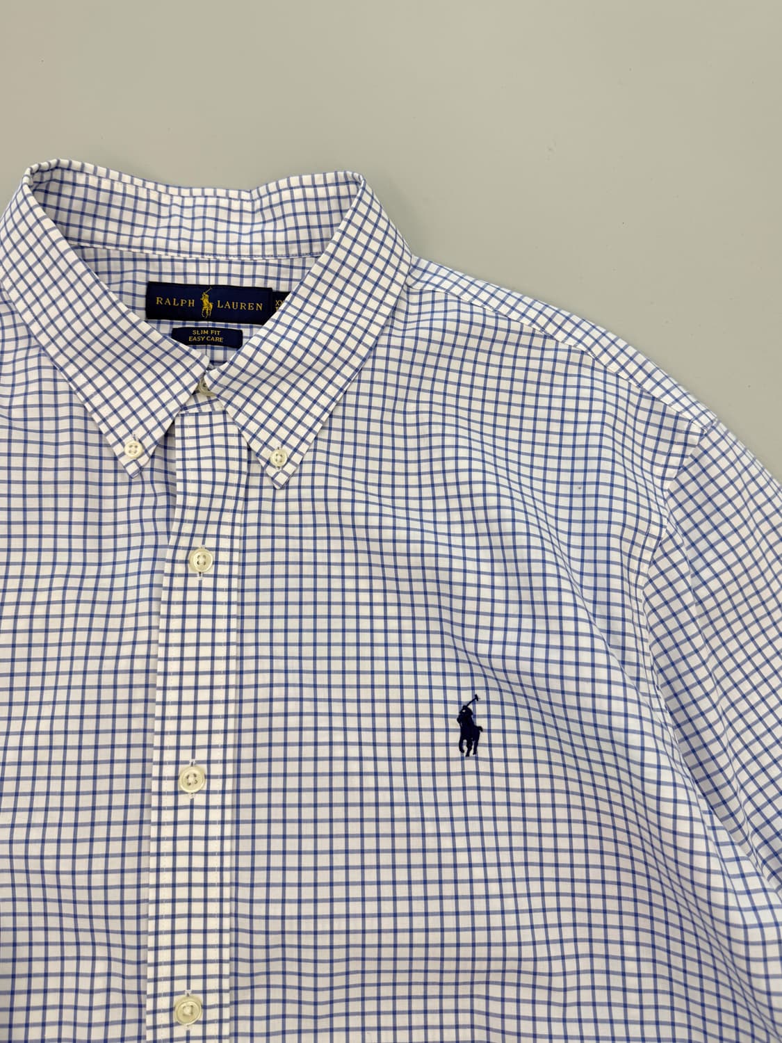폴로 랄프로렌 오버사이즈 신형 체크패턴 화이트 셔츠 상품이미지4