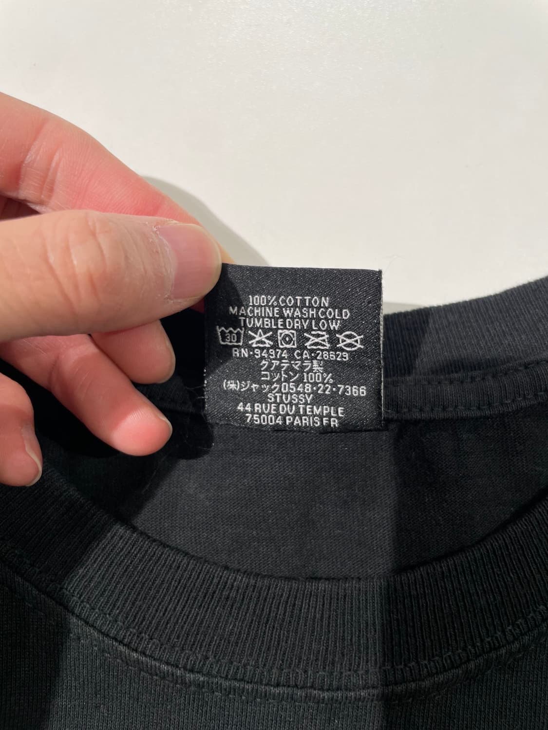 스투시 블랙 아치 로고 피그먼트 다이드 하프티 상품이미지8