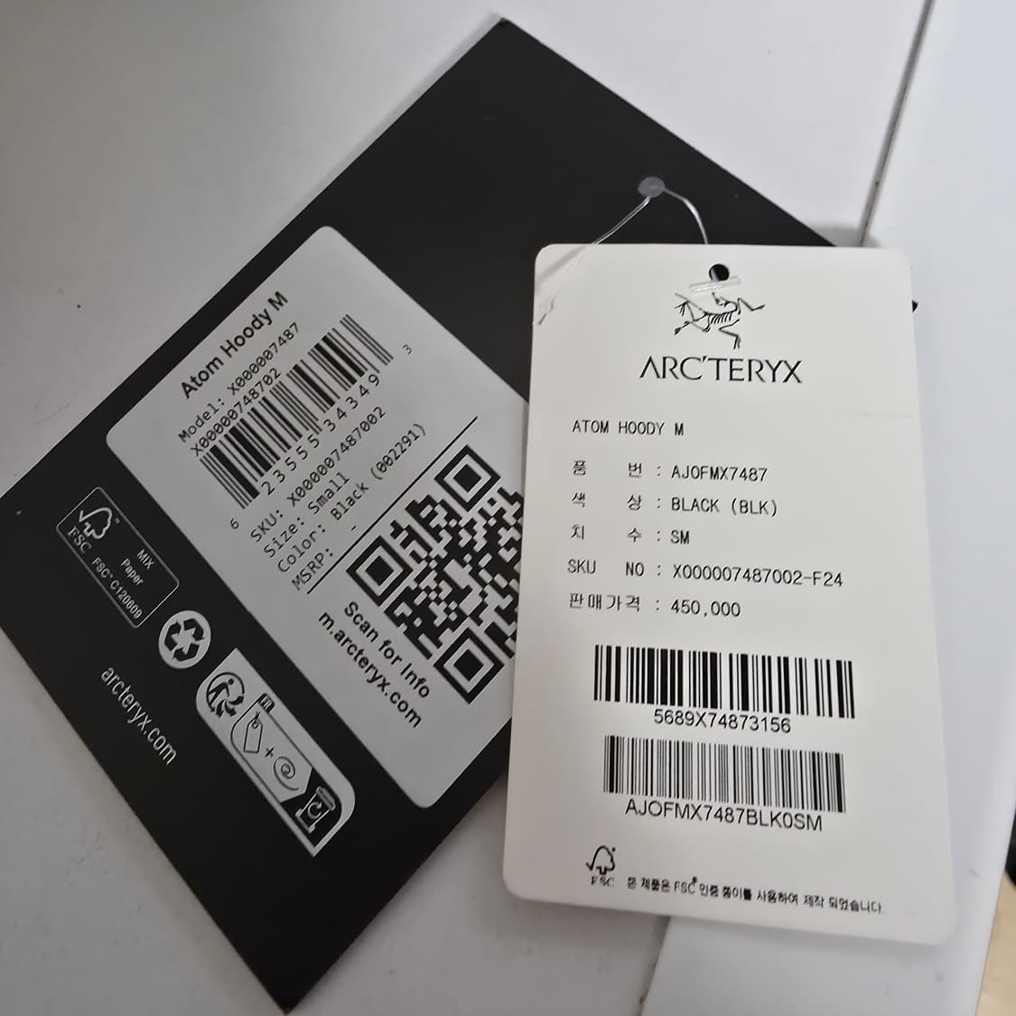 아크테릭스 아톰 후디 블랙 S 상품이미지5