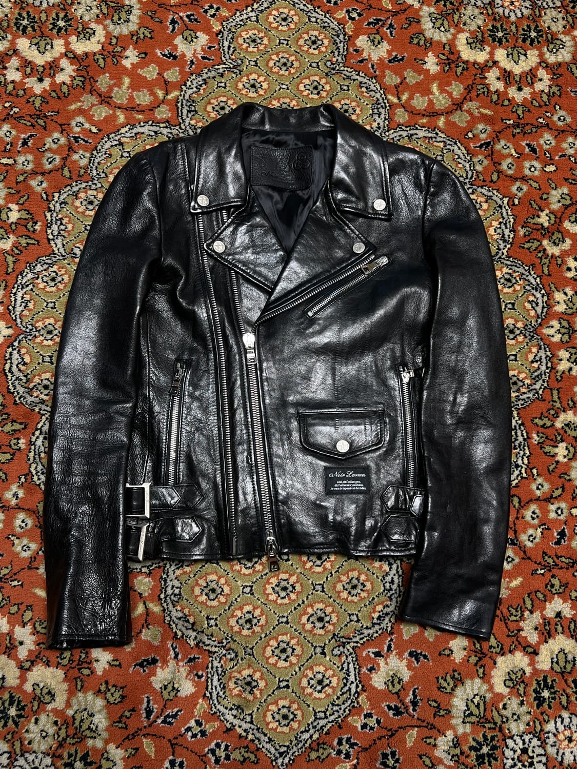 느와르라르메스 블랙라벨 여성 라이더 가죽자켓 55 상품이미지1