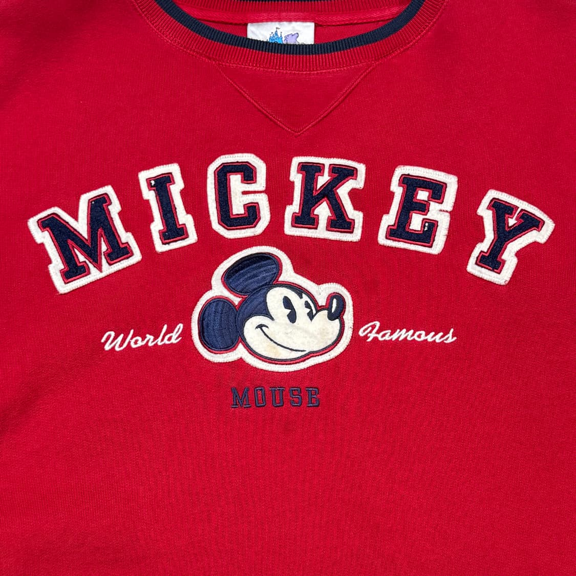 XL) 디즈니랜드 미키마우스 레드 맨투맨 티셔츠 상품이미지4