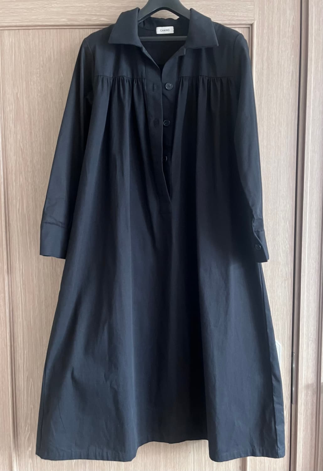 카미노 블랙 롱 셔츠 스커트 빈티지 스커트 치마 상품이미지2