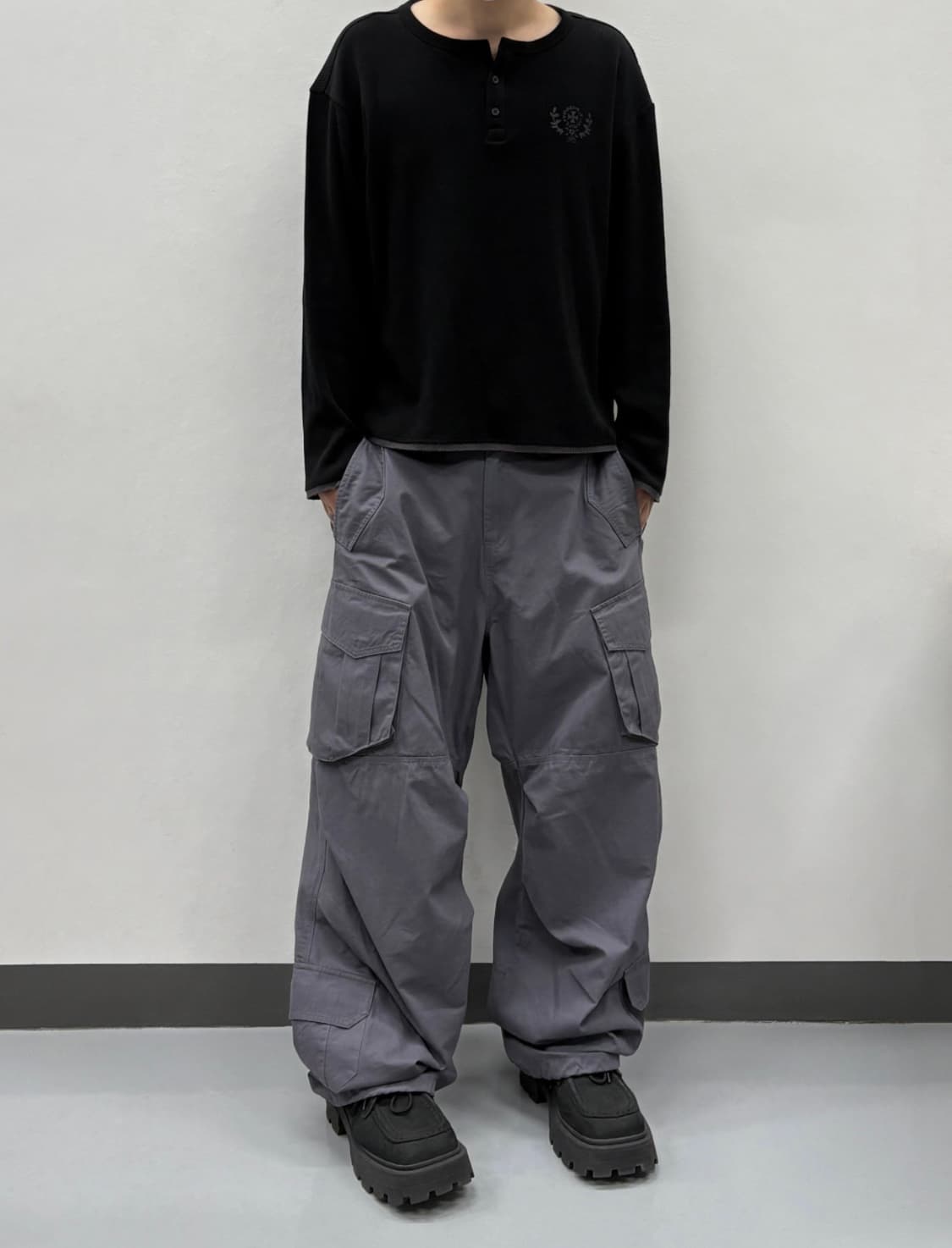 [XL]플레이버리즘 빈티지 카고팬츠 차콜 상품이미지2