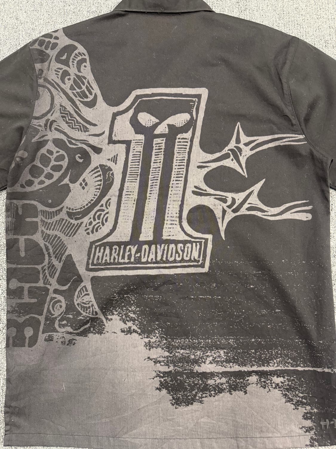 M) 할리데이비슨 빈티지 백 그래픽 반팔셔츠 상품이미지6