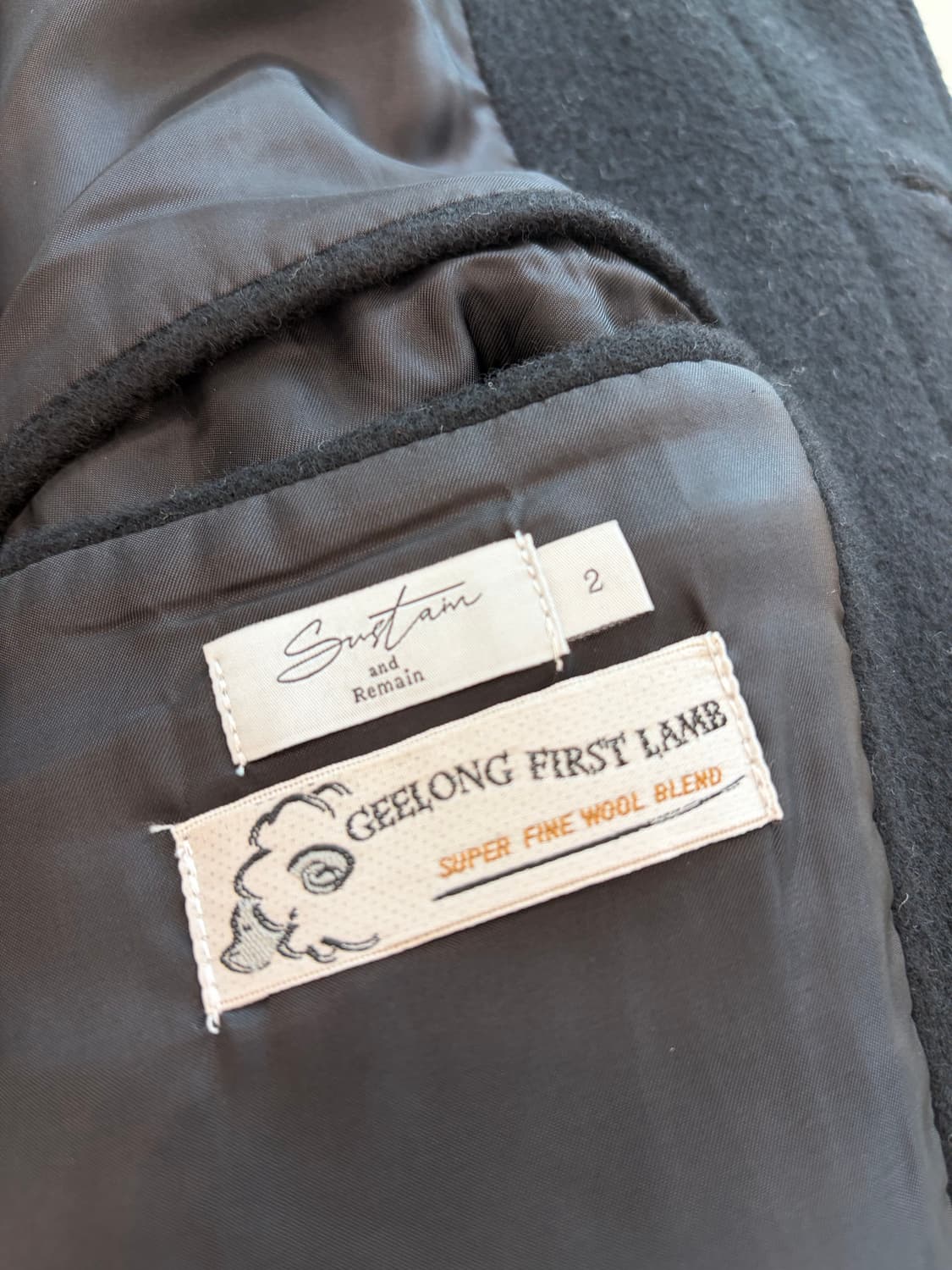 어데케이드 서스테인 서플라이 울 코트 블랙 2(105) 상품이미지5