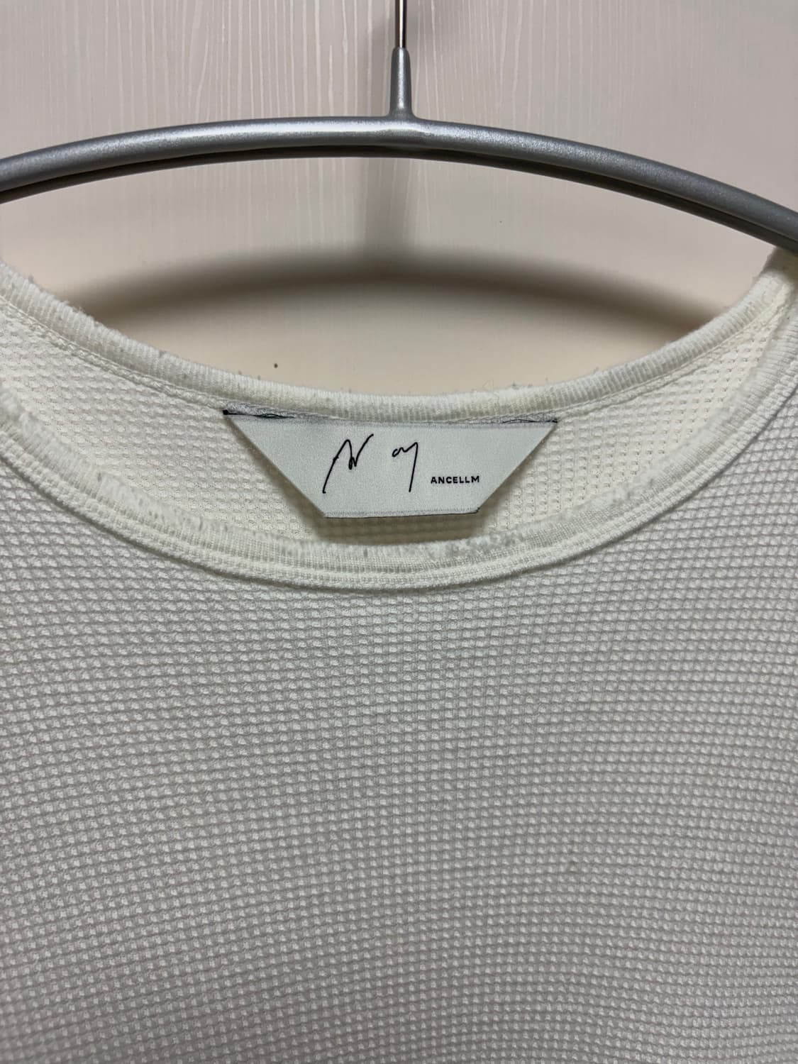 안셀름 25ss 데미지 와플 롱슬리브 2 white 상품이미지4