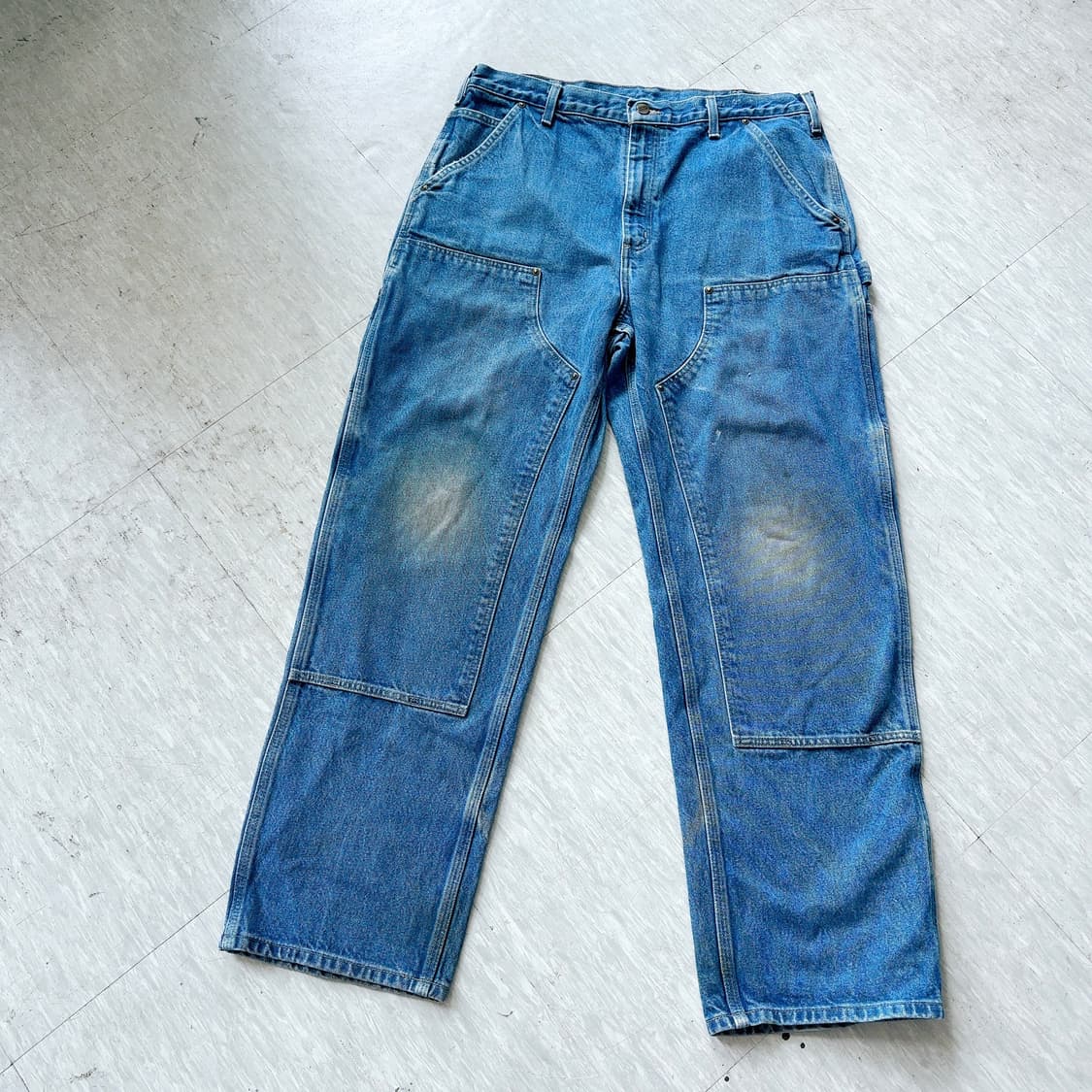 [36] Carhartt 칼하트 더블니 데님 워크 팬츠 B73 DST  상품이미지1