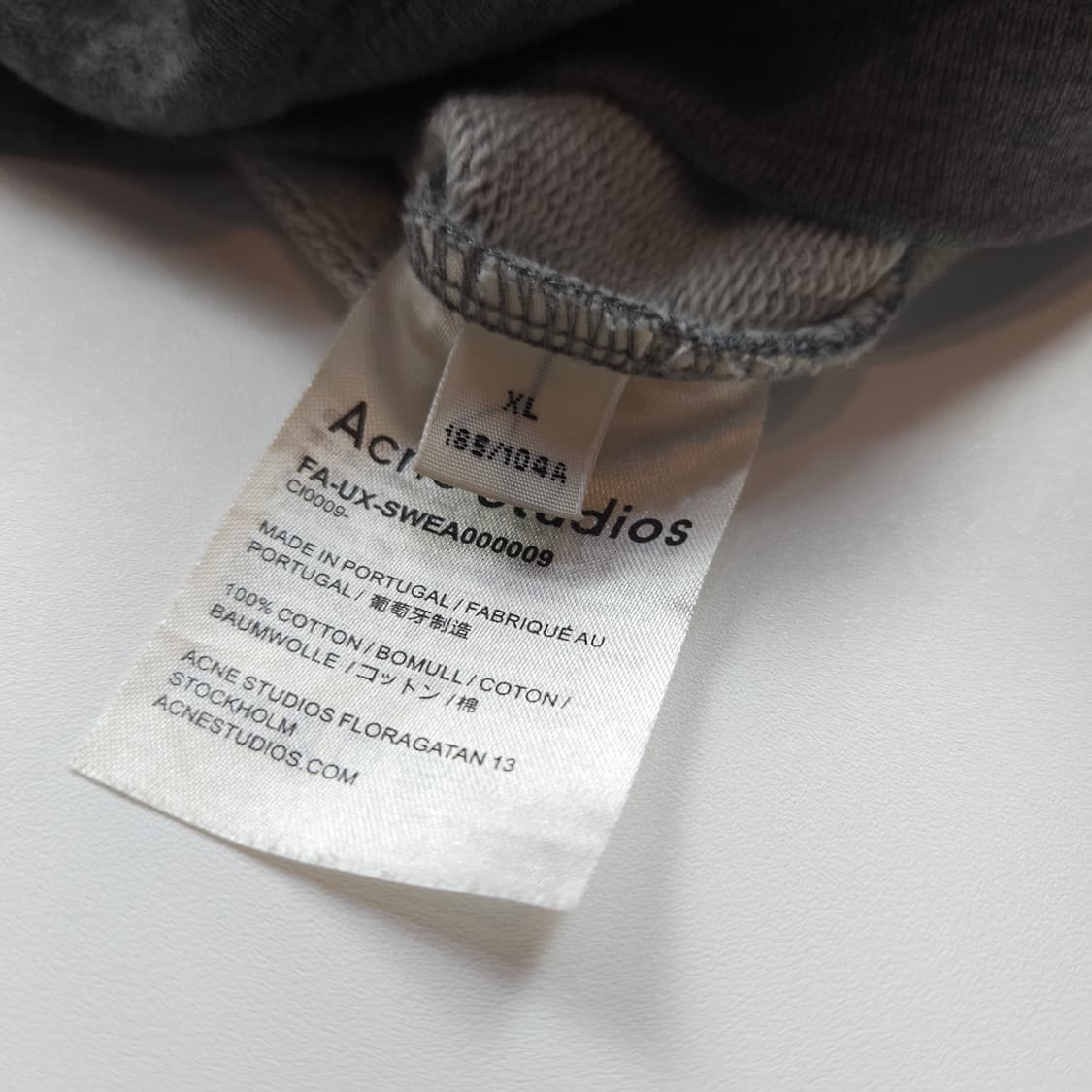 아크네스튜디오 페이스 로고 박시핏 스웻 후드 티셔츠 (XXL) 상품이미지6