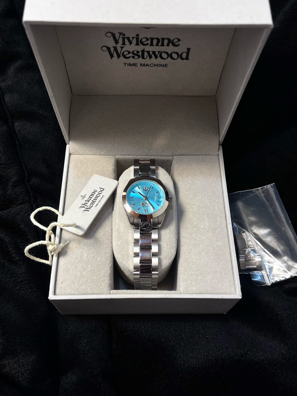 풀박)비비안웨스트우드VV292TQSL블루메탈시계 /새상품급 /급처 상품이미지5
