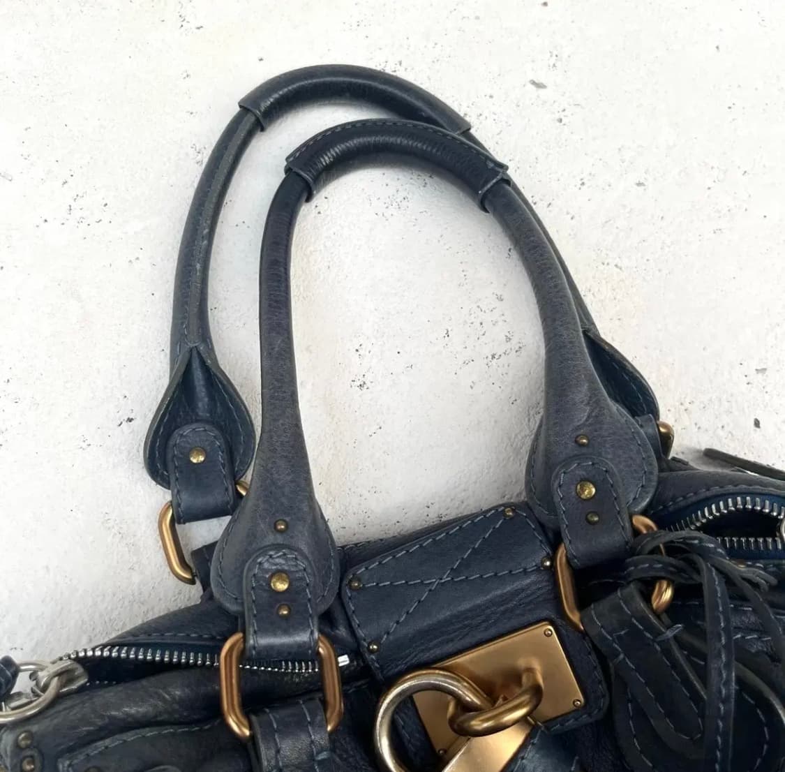 끌로에 패딩턴백 네이비 금장 상품이미지9