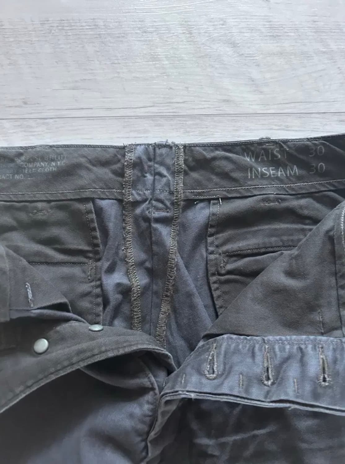 RRL 가먼트 다이 해링본 필드 치노 워시드 블랙 30x30 상품이미지2