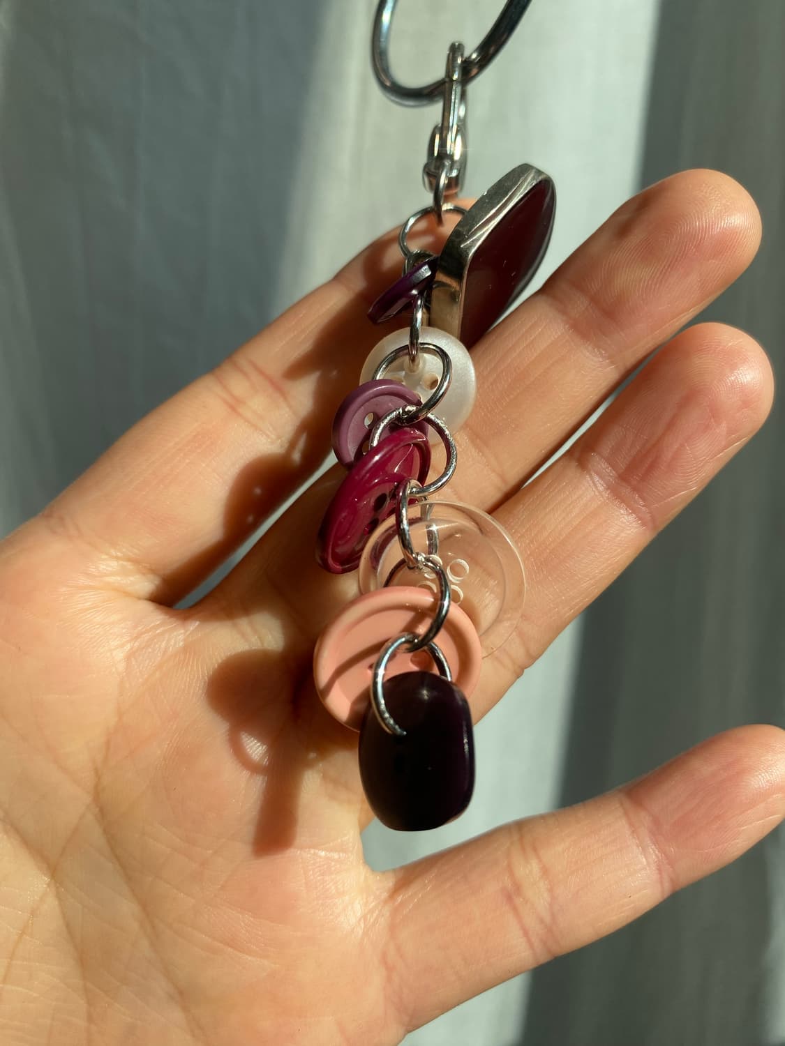 vintage button keyring_purple 상품이미지2