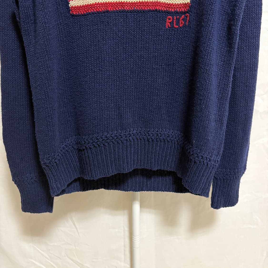 폴로 랄프로렌 숄카라 올드 글로리 성조기 니트 / 네이비, XL 상품이미지3