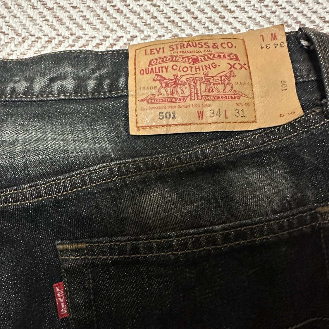 LEVI'S 501 vintage black jeans 상품이미지3