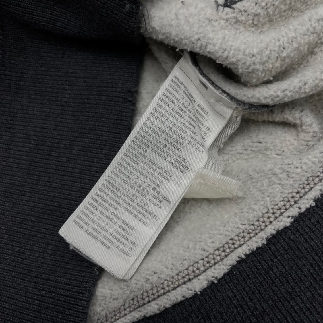 아베크롬비 센터로고 차콜 후드집업 L 상품이미지5