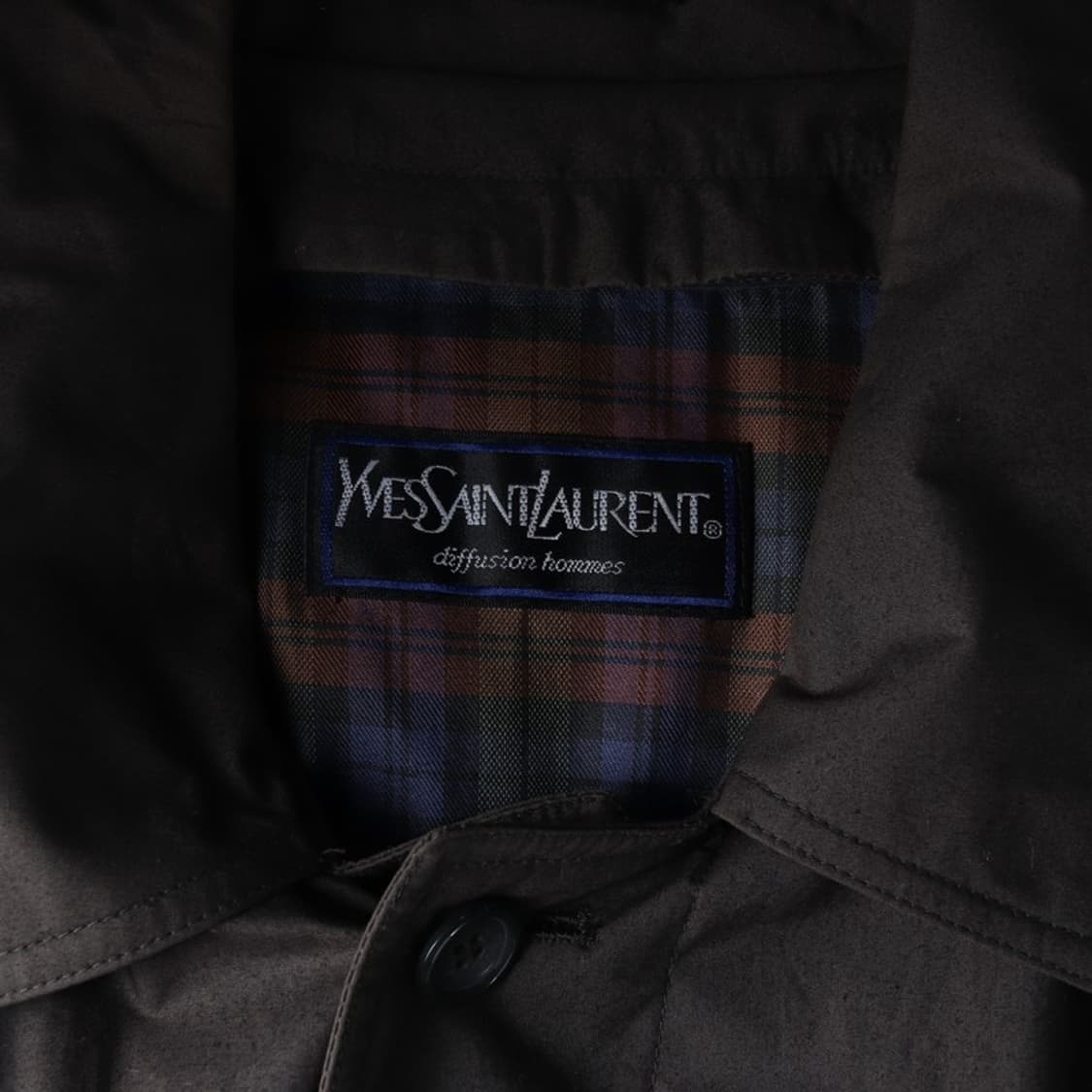 빈티지 입생로랑 디퓨전 옴므 자수 로고 트렌치코트 상품이미지6