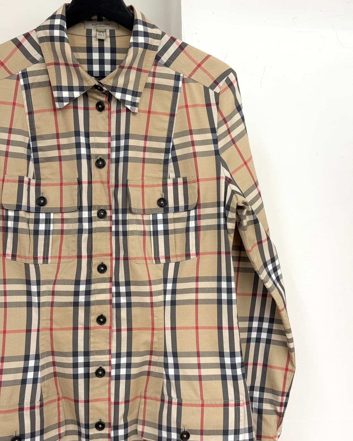 버버리 체크 코튼 셔츠 드레스 상품이미지4