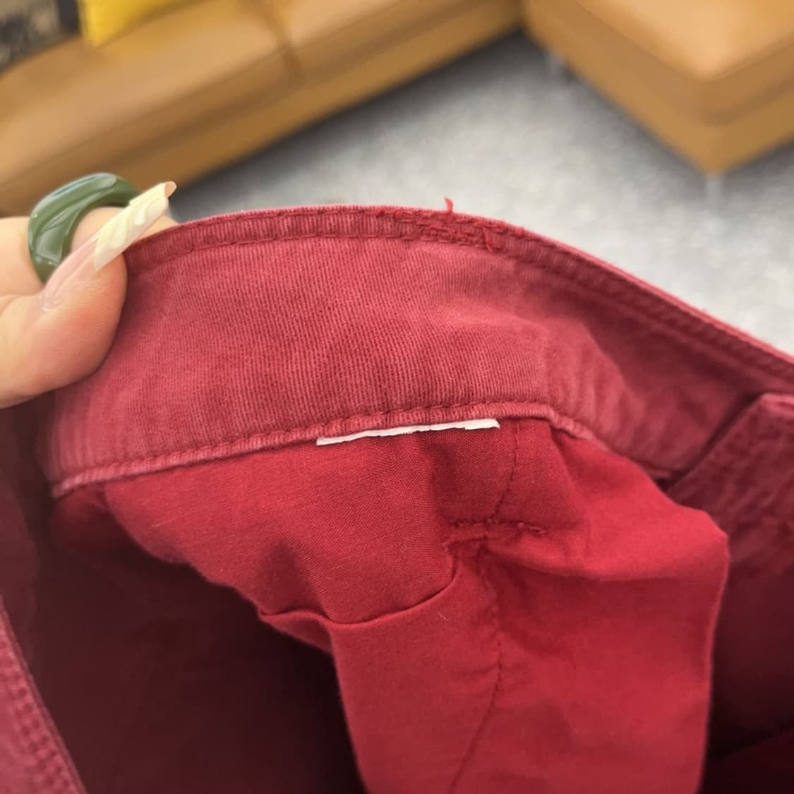 푸부 빈티지 레트로 버건디 와인 카고팬츠 35인치 C08117 상품이미지6