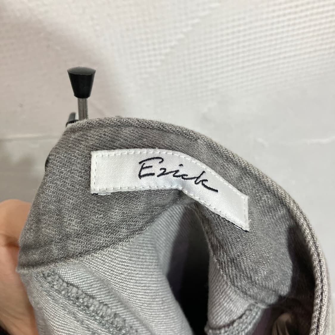 펑크 흑청 데님 롱스커트 상품이미지4