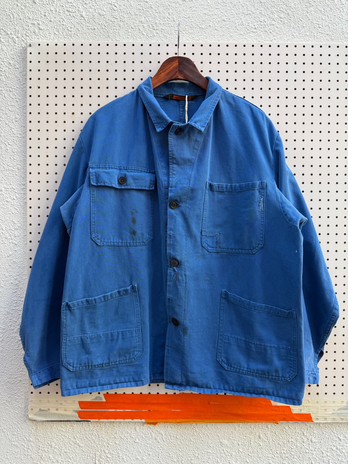 OLD VINTAGE WASHED BLUE REPAIR 프렌치워크자켓 상품이미지1