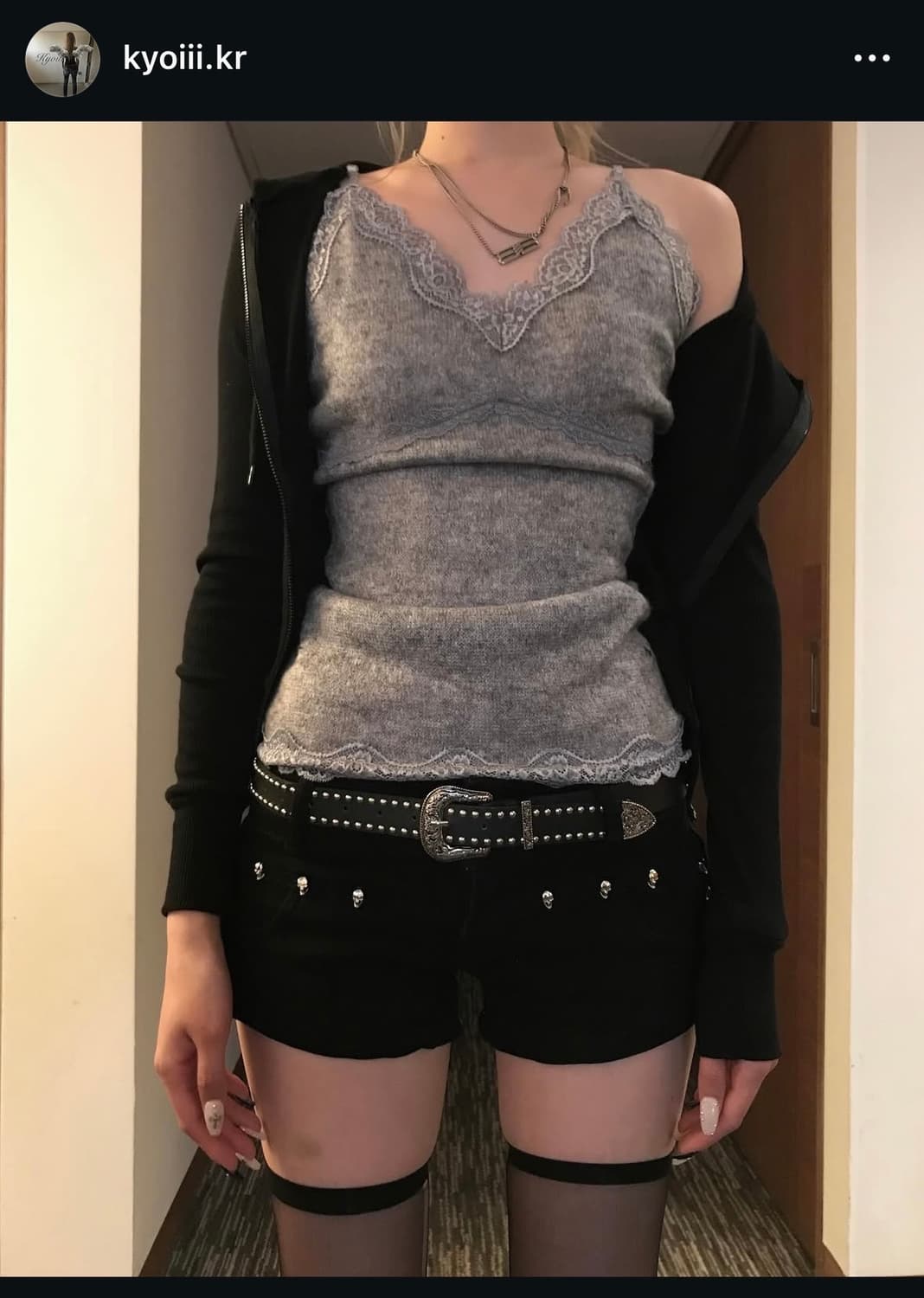 Whisper lace sleeveless - BK 상품이미지5