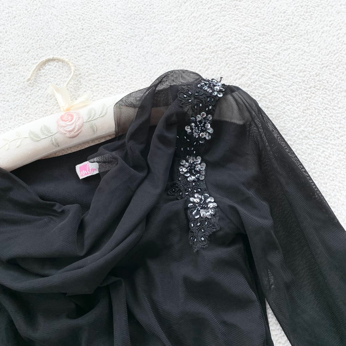 블랙페어리 시스루 우아 블라우스 상품이미지3