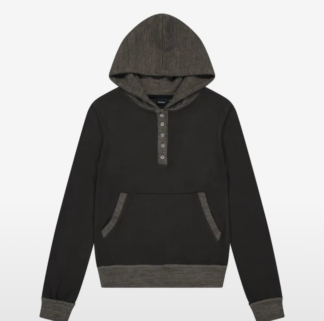 아캄 Contrast Logo Button Hoodie 후드 상품이미지2
