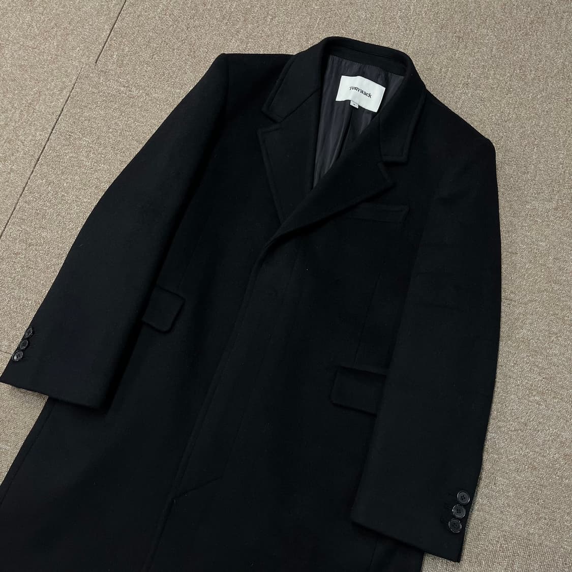 토니웩 24fw 울 캐시미어 테일러드 싱글 롱코트 상품이미지4