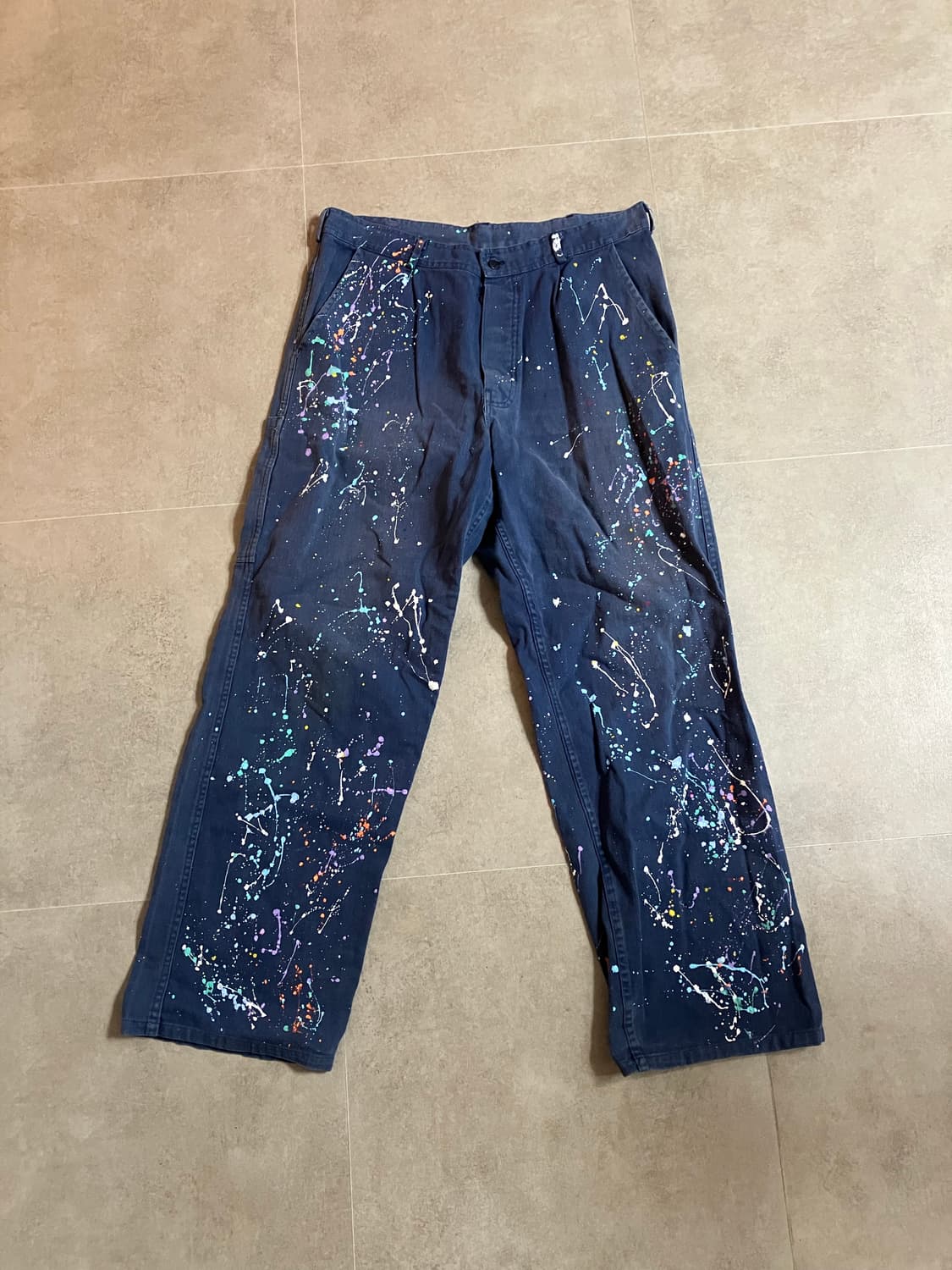 프렌치 페인팅 워크팬츠 상품이미지1