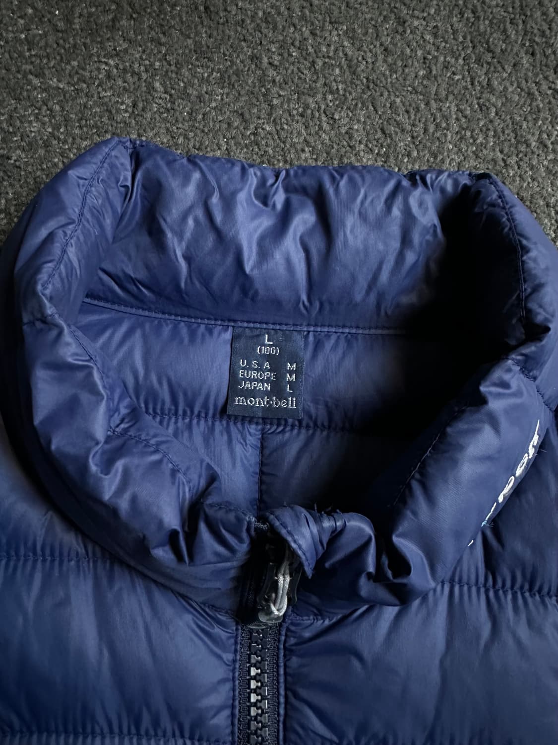 몽벨 남성 네이비 경량패딩 L(100) 상품이미지5