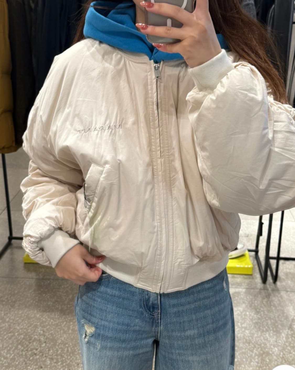 이자벨마랑 봄버 자켓 아이보리 34 새상품 상품이미지4