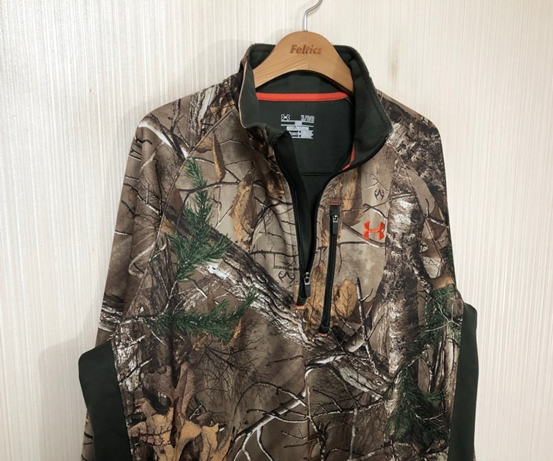 언더아머 콜드기어 리얼트리/헌팅카모 하프집업 플리스풀오버 XL(해외) 상품이미지5