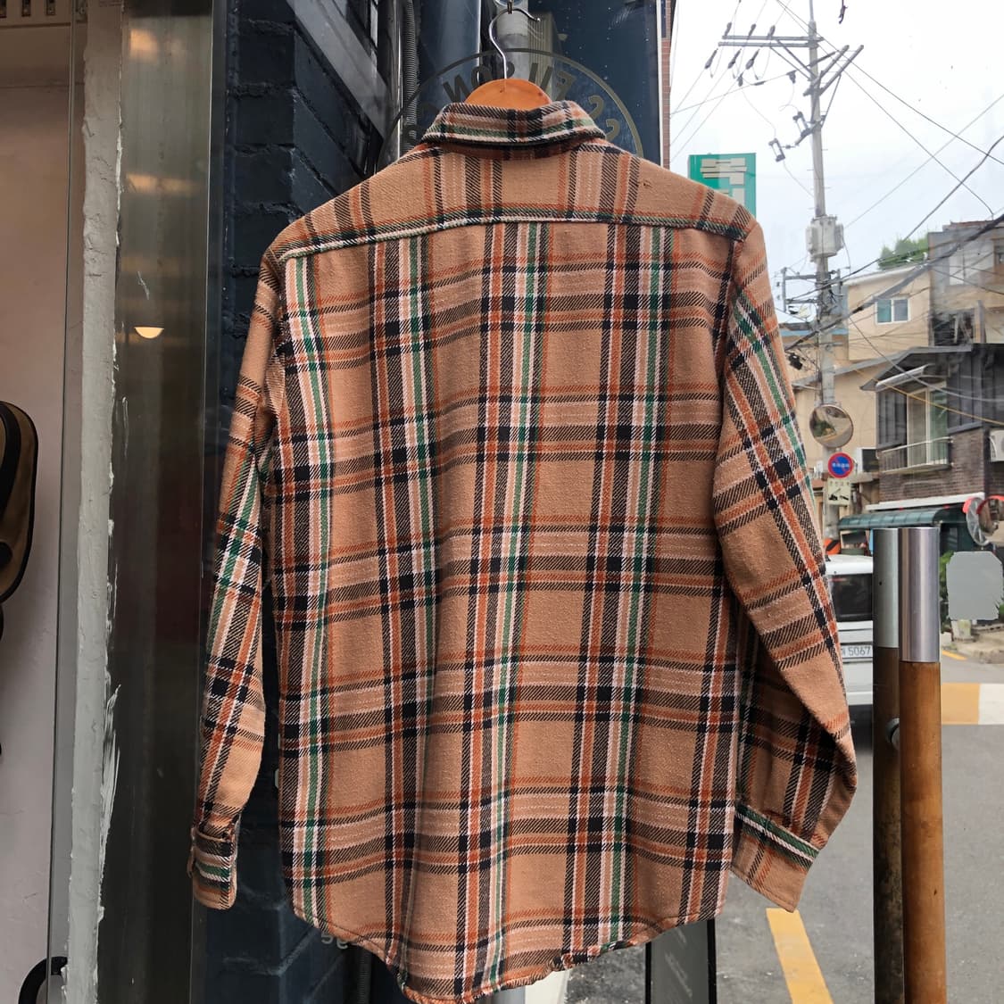 70s Big Mac flannel shirt-M 상품이미지5