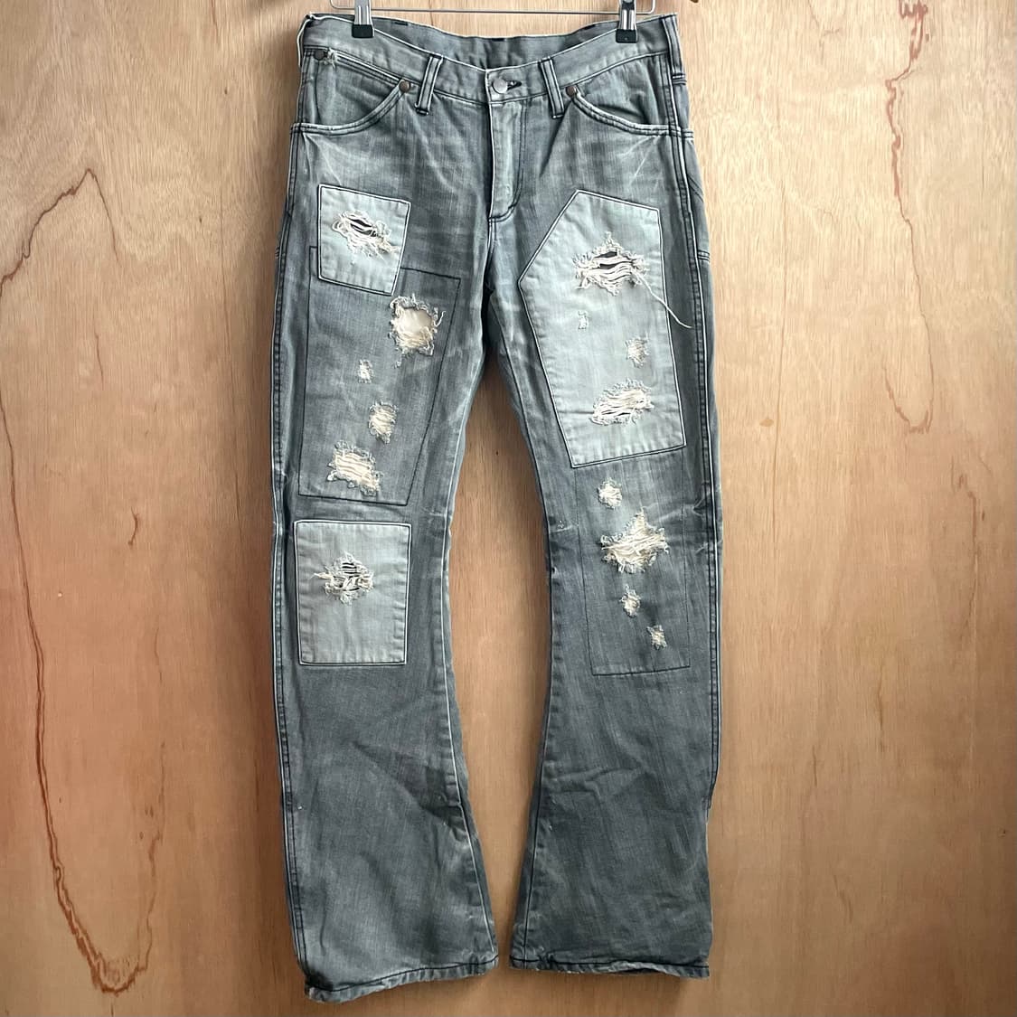 AKM X WRANGLER 패치워크 바나나 데님 팬츠 상품이미지3