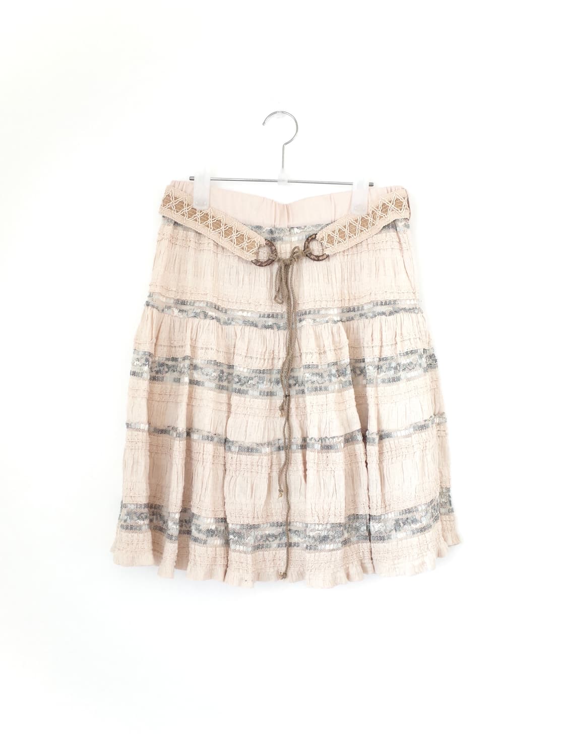 빈티지 벨트 플레어 레이스 스커트 모리걸 상품이미지2