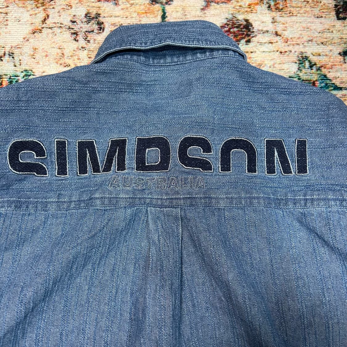 [L] 심슨(simpson) 자수 데님 셔츠 상품이미지8